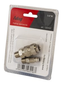 Набор: Разъемное соединение рапид (муфта) 1/4 дюйма M наруж.резьба Разъемное соединение рапид (штуцер) 1/4 дюйма M наруж.резьба