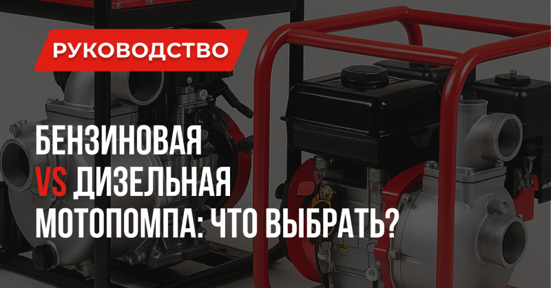 Бензиновая vs дизельная мотопомпа: что выбрать?