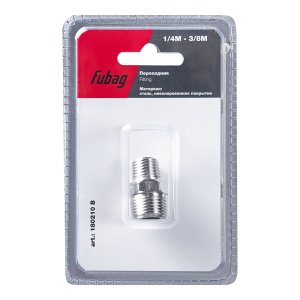 FUBAG Переходник 1/4 дюйма M на 3/8 дюйма М, блистер 1 шт