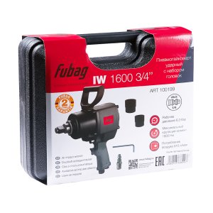 FUBAG Пневмогайковерт ударный IW1600 3/4 дюйма с  набором головок в кейсе в Нальчике фото