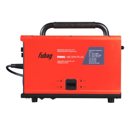 Полуавтомат сварочный FUBAG IRMIG 188 SYN PLUS + горелка FB 250 3m + маска сварщика Хамелеон IR 9-13N S  + сварочные краги на подкладке красные FWGN 10R в ПОДАРОК в Нальчике фото