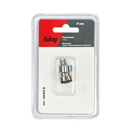 FUBAG Переходник байонет на елочку 6мм с обжимным кольцом  9Х11мм, блистер 1 шт