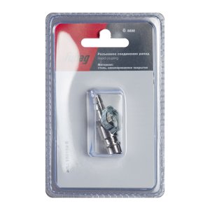 FUBAG Разъемное соединение рапид (штуцер), елочка 6мм с обжимным кольцом 6х11мм, блистер 1 шт в Нальчике фото