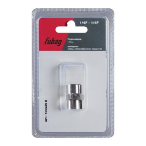 FUBAG Переходник 1/4 дюйма F - 1/4 дюйма F, блистер 1 шт в Нальчике фото