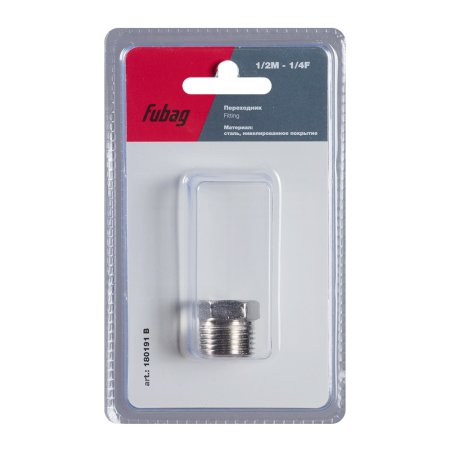 FUBAG Переходник 1/2 дюйма M на 1/4 дюйма F, блистер 1 шт в Нальчике фото