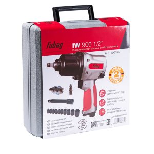 FUBAG Пневмогайковерт ударный IW900 1/2 дюйма + набор головок в кейсе в Нальчике фото
