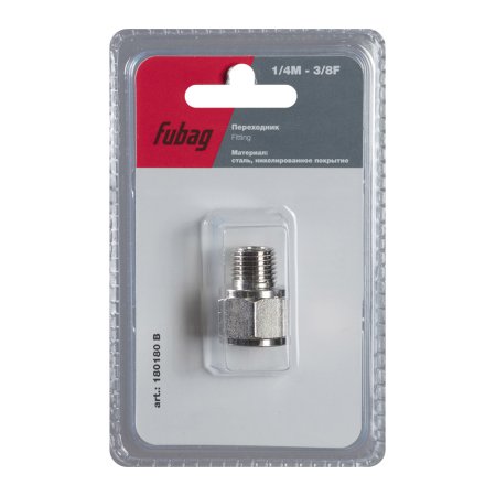 FUBAG Переходник 1/4 дюйма M на 3/8 дюйма F, блистер 1 шт в Нальчике фото