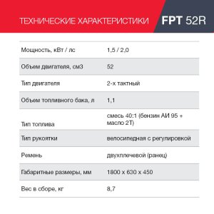 Бензиновый триммер FUBAG FPT 52R в Нальчике фото