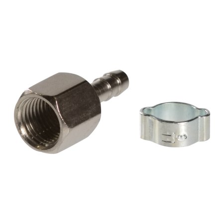 FUBAG Переходник 1/4 дюйма F на елочку 6мм с обжимным кольцом 9Х11мм, блистер 1 шт в Нальчике фото